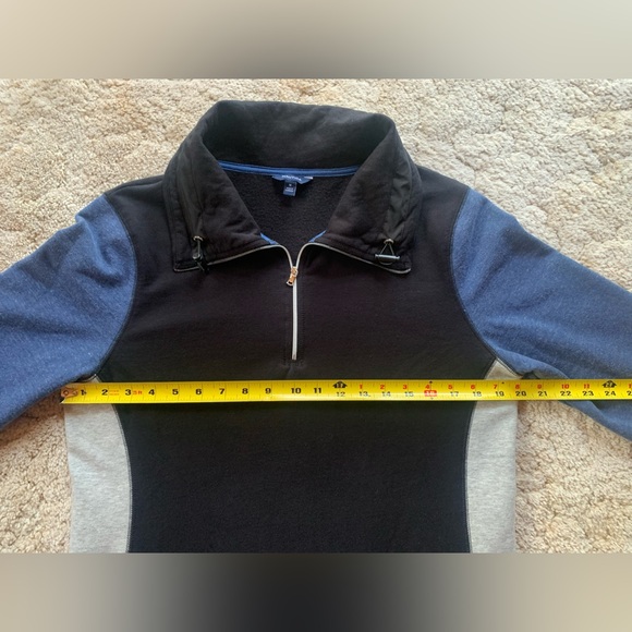 EUC NAUTICA PULLOVER ZIP FRONT SWEATSHIRT DRESS IN BLUE/GRAY/BLACK WOMENS SIZE M - Picture 14 of 14